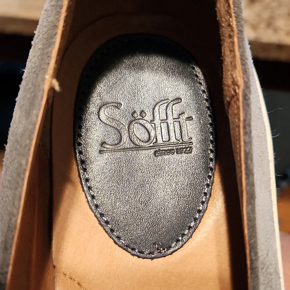 sofft potina denim grey suede womens platform shoes